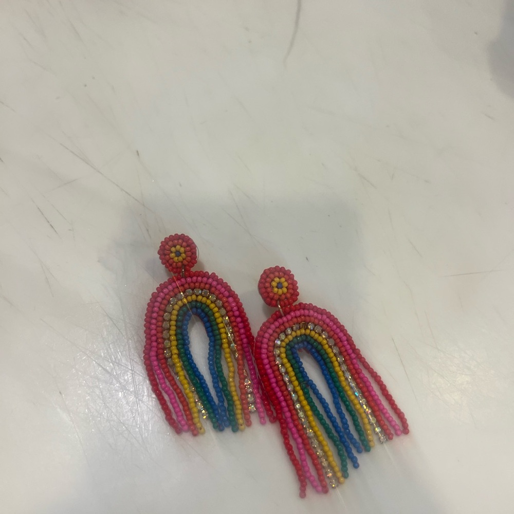 Free People Multicolor Beaded Earrings